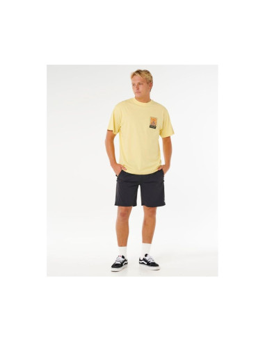 Koszulka męska rip curl search dawn tee żółta