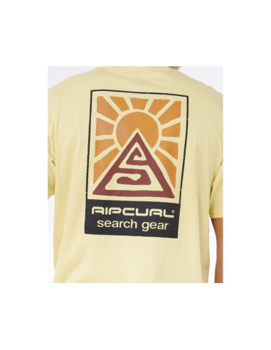 Koszulka męska rip curl search dawn tee żółta