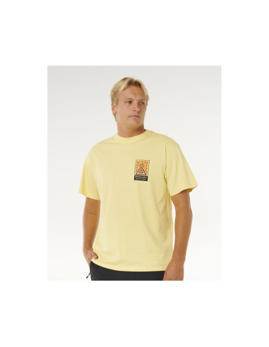 Koszulka męska rip curl search dawn tee żółta