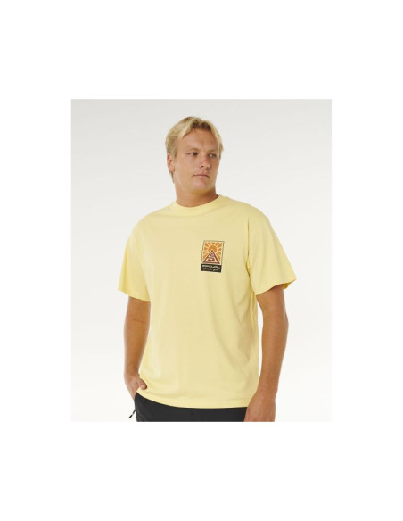Koszulka męska rip curl search dawn tee żółta