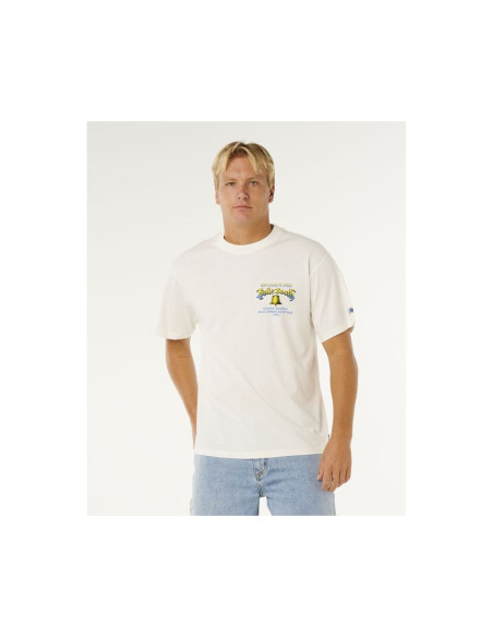 Koszulka męska rip curl bells pro 26 bell logo tee biała