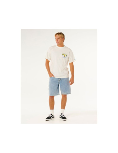 Koszulka męska rip curl bells pro 26 bell logo tee biała