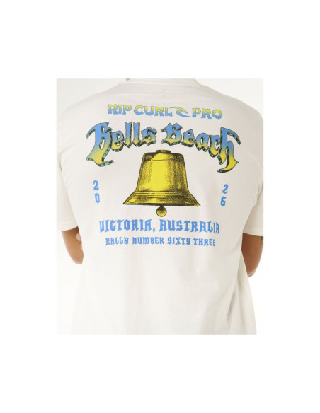 Koszulka męska rip curl bells pro 26 bell logo tee biała