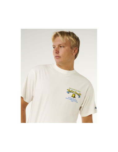 Koszulka męska rip curl bells pro 26 bell logo tee biała