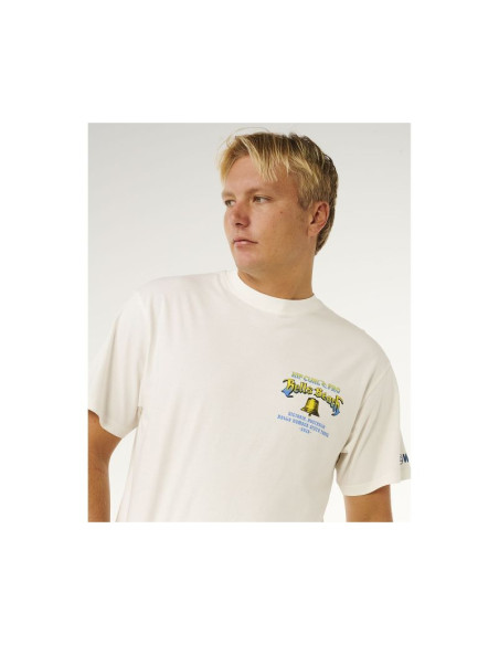 Koszulka męska rip curl bells pro 26 bell logo tee biała