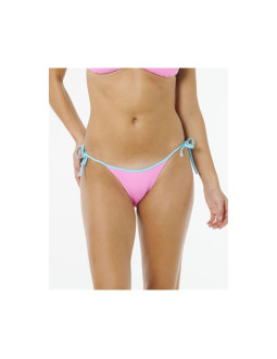 Dół od bikini damski rip curl surf puff cheeky różowe