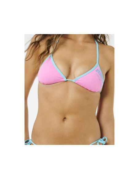 Dół od bikini damski rip curl surf puff cheeky różowe