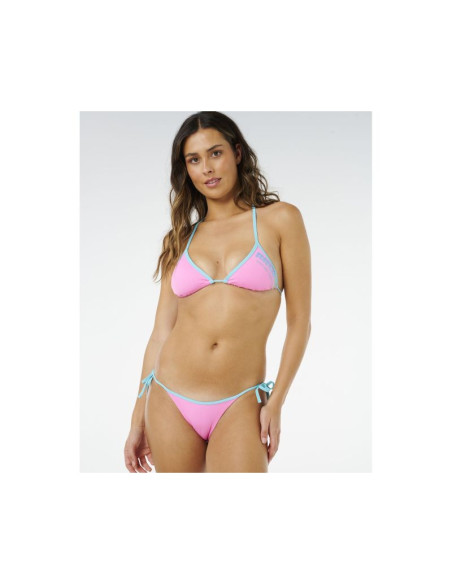 Dół od bikini damski rip curl surf puff cheeky różowe