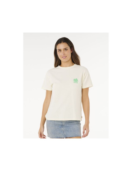 Koszulka damska rip curl surf puff party pack relaxed beżowa