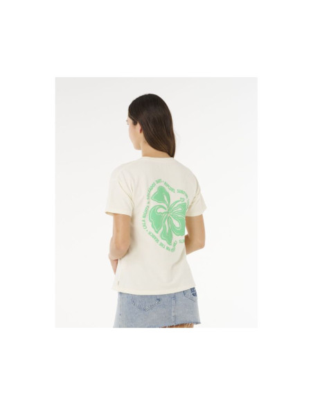 Koszulka damska rip curl surf puff party pack relaxed beżowa