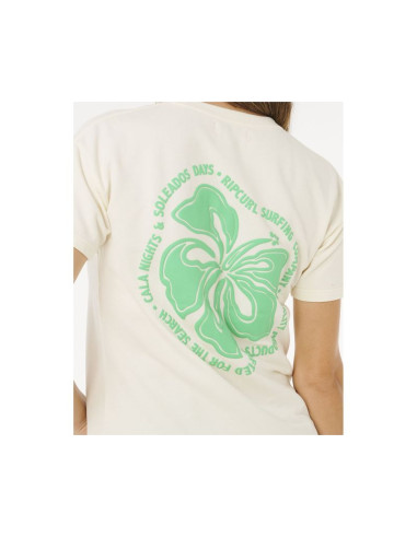 Koszulka damska rip curl surf puff party pack relaxed beżowa