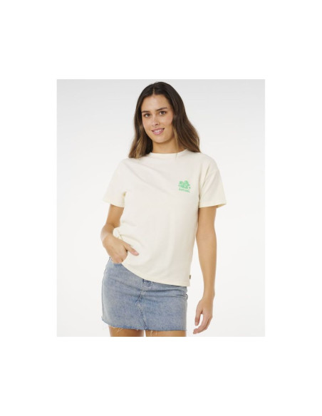 Koszulka damska rip curl surf puff party pack relaxed beżowa