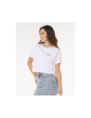 Koszulka damska rip curl hayley o crop tee biała