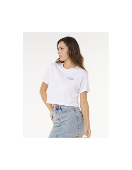 Koszulka damska rip curl hayley o crop tee biała