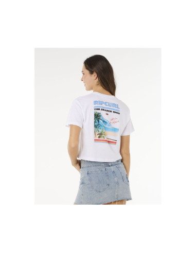 Koszulka damska rip curl hayley o crop tee biała