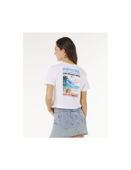 Koszulka damska rip curl hayley o crop tee biała