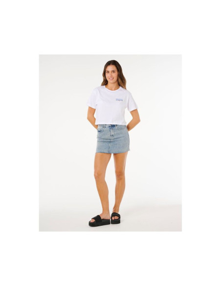 Koszulka damska rip curl hayley o crop tee biała