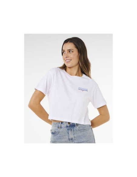 Koszulka damska rip curl hayley o crop tee biała