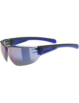 Okulary rowerowe uvex equate, black/blue matt/mirror blue