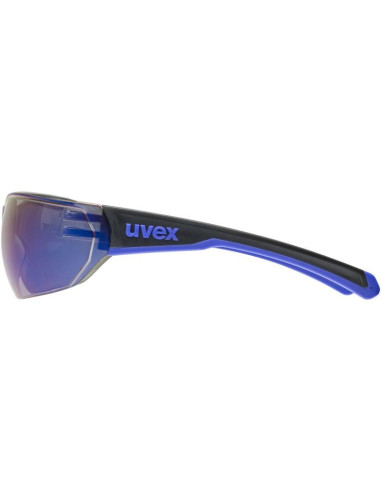 Okulary rowerowe uvex equate, black/blue matt/mirror blue