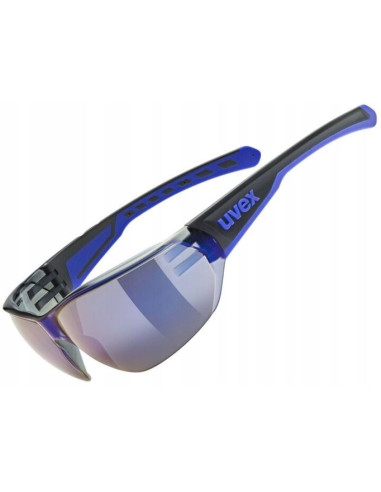 Okulary rowerowe uvex equate, black/blue matt/mirror blue