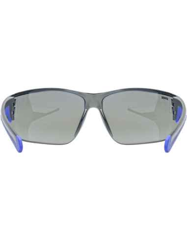 Okulary rowerowe uvex equate, black/blue matt/mirror blue