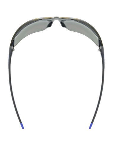 Okulary rowerowe uvex equate, black/blue matt/mirror blue