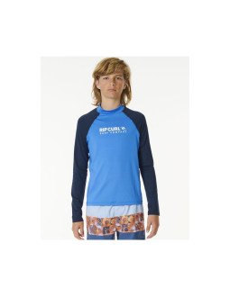 Lycra rip curl shock upf l/s-boy niebieski