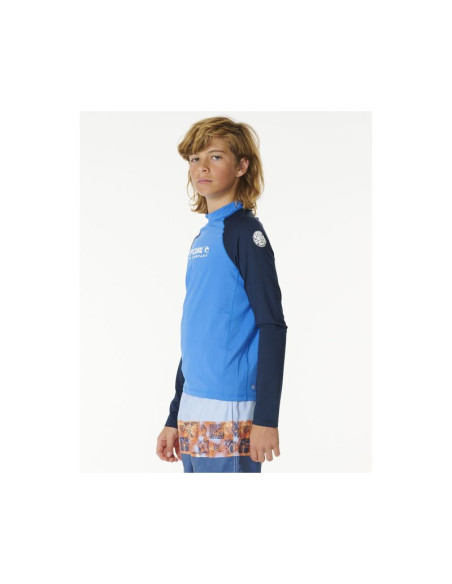 Lycra rip curl shock upf l/s-boy niebieski
