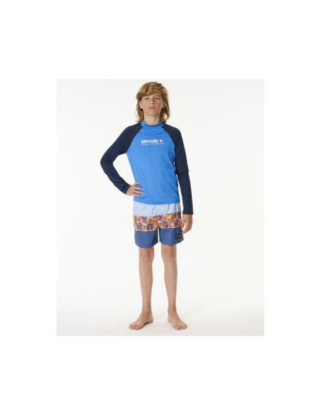 Lycra rip curl shock upf l/s-boy niebieski
