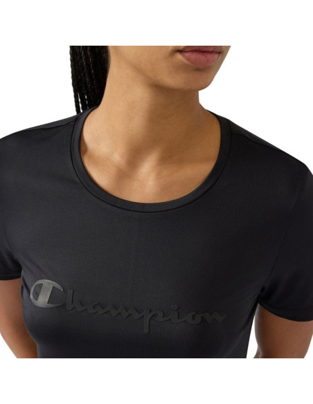 Koszulka damska champion crewneck t-shirt czarna 118511 kk001