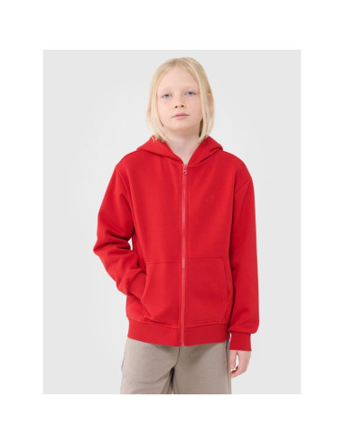 Chłopięca bluza dresowa z kapturem rozpinana 4f 4fjwss25tswsm1851-62s