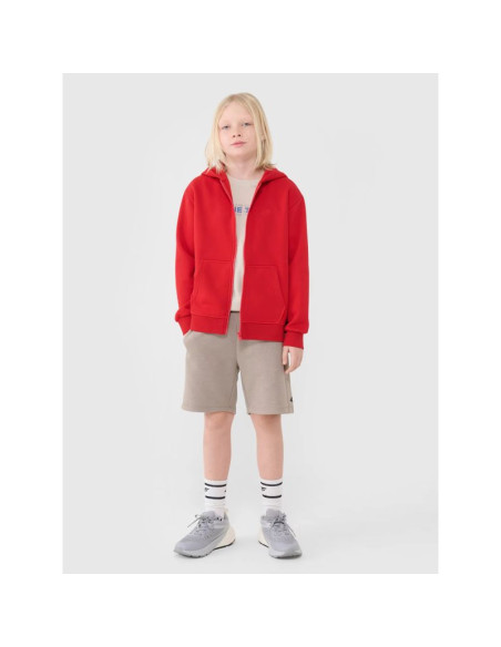 Chłopięca bluza dresowa z kapturem rozpinana 4f 4fjwss25tswsm1851-62s