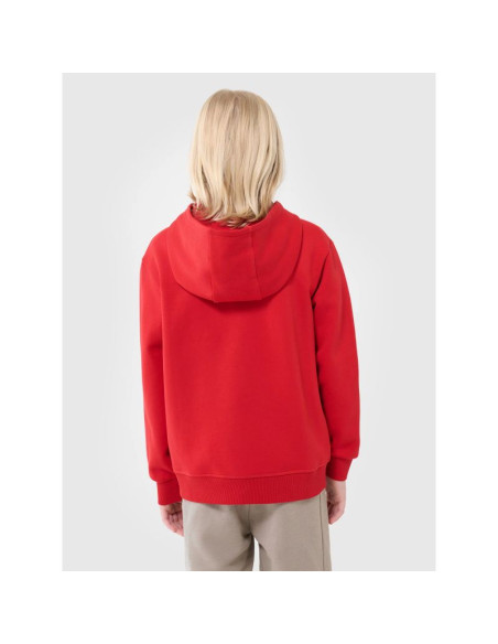 Chłopięca bluza dresowa z kapturem rozpinana 4f 4fjwss25tswsm1851-62s