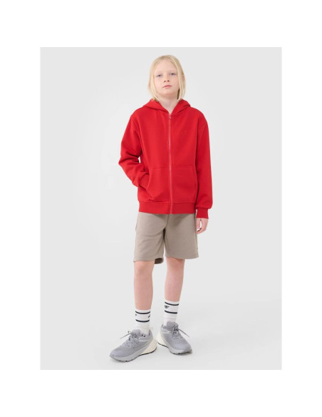 Chłopięca bluza dresowa z kapturem rozpinana 4f 4fjwss25tswsm1851-62s