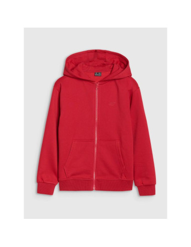 Chłopięca bluza dresowa z kapturem rozpinana 4f 4fjwss25tswsm1851-62s