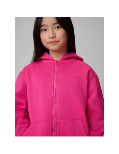 Bluza dresowa loose z kapturem dziewczęca 4f 4fjrss26tswsf2715-54s