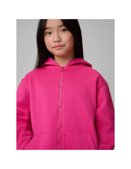 Bluza dresowa loose z kapturem dziewczęca 4f 4fjrss26tswsf2715-54s