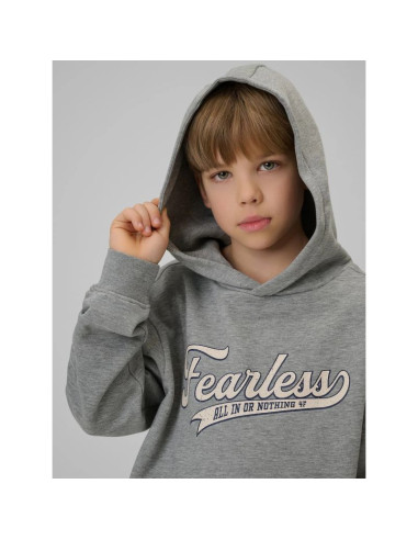 Bluza dresowa loose z kapturem chłopięca 4f 4fjrss26tswsm2636-27m