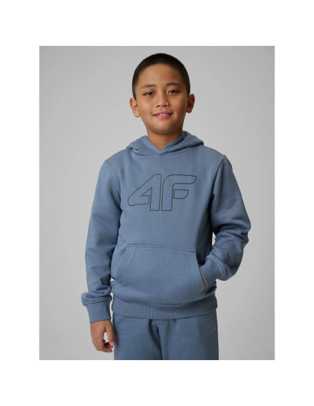 Bluza dresowa regular z kapturem chłopięca 4f 4fjrss26tswsm2748-32s