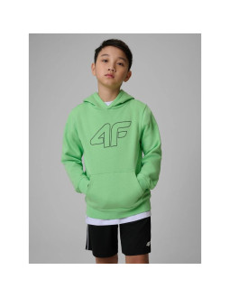 Bluza dresowa regular z kapturem chłopięca 4f 4fjrss26tswsm2748-41s