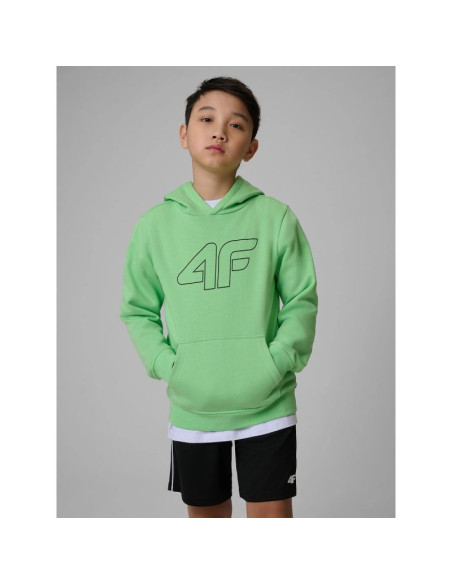 Bluza dresowa regular z kapturem chłopięca 4f 4fjrss26tswsm2748-41s
