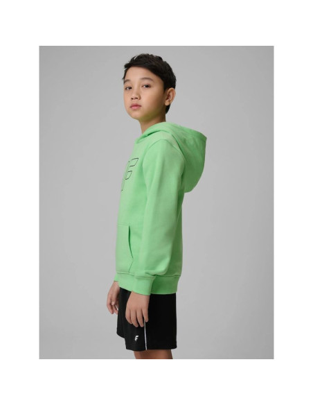 Bluza dresowa regular z kapturem chłopięca 4f 4fjrss26tswsm2748-41s