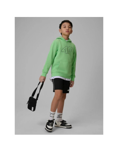 Bluza dresowa regular z kapturem chłopięca 4f 4fjrss26tswsm2748-41s