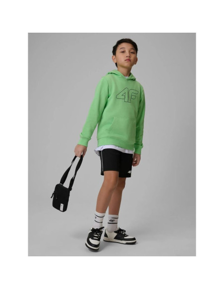 Bluza dresowa regular z kapturem chłopięca 4f 4fjrss26tswsm2748-41s