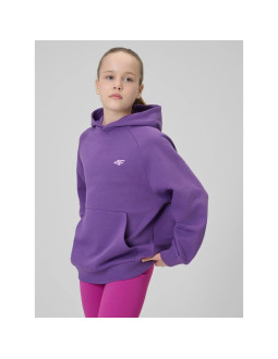 Bluza dresowa loose z kapturem dziewczęca 4f 4fjrss26tswsf3040-50s