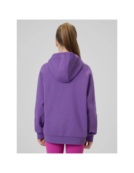 Bluza dresowa loose z kapturem dziewczęca 4f 4fjrss26tswsf3040-50s