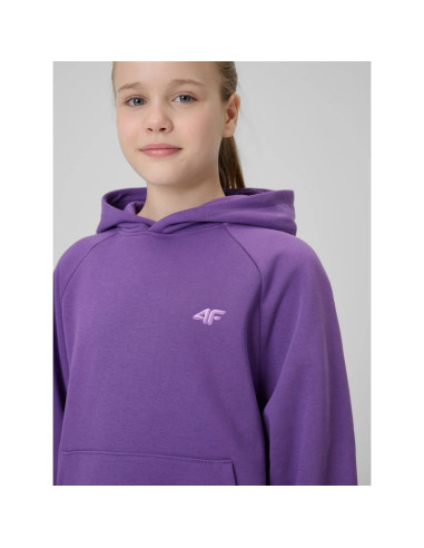 Bluza dresowa loose z kapturem dziewczęca 4f 4fjrss26tswsf3040-50s