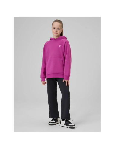 Bluza dresowa loose z kapturem dziewczęca 4f 4fjrss26tswsf3040-53s