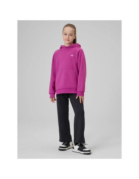 Bluza dresowa loose z kapturem dziewczęca 4f 4fjrss26tswsf3040-53s